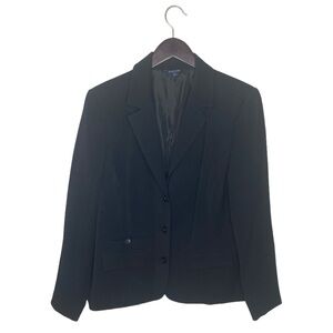 ENCORE Black Button Front Blazer Suit Jacket